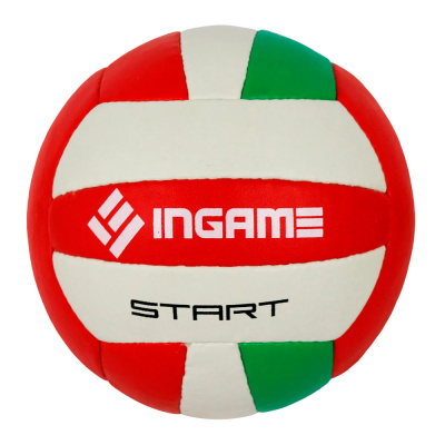 Мяч волейбольный зелено бело красный Ingame Start 1